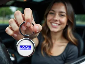 Rays Portachiavi Lucidi Personalizzati Metallo Robusto